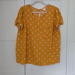 Lauren Conrad Polka Dot Blouse, Size XXL